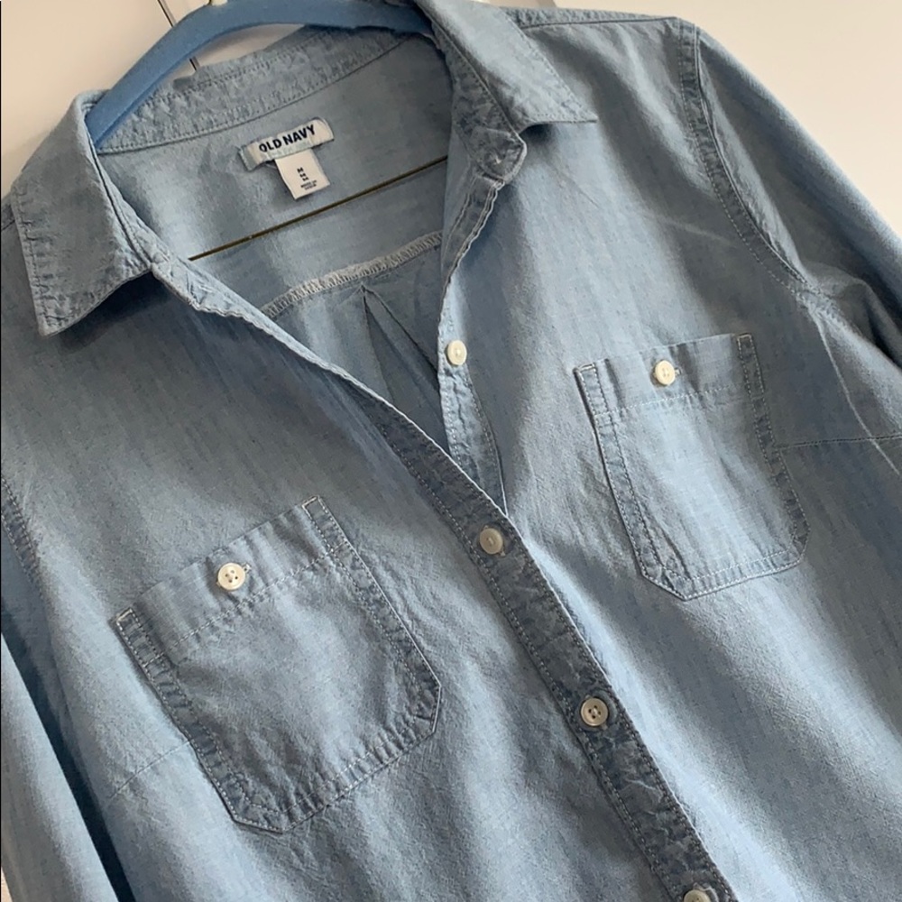 Old Navy Soft Denim Blue Shirt